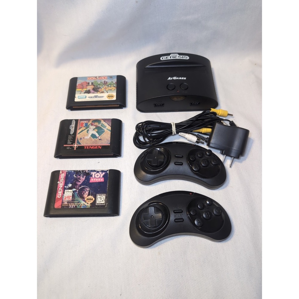 AtGames SEGA GENESIS Classic Mini Game Console w/80 Built-In Games WORKS